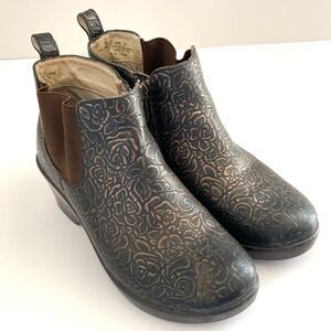 Alegria Black and Gold Ankle Boots